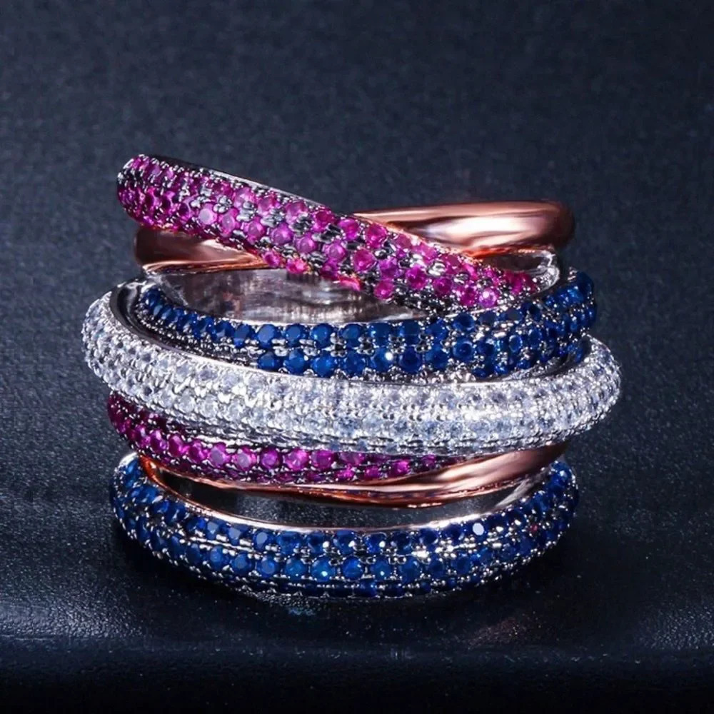 VQ Cubic Zircon Ring - Picture 1 of 2
